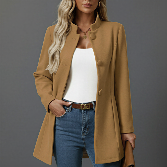 EB | Damen Knopf-down A-Linie Mantel