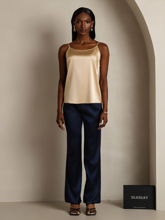EB | Seide Entspannt Spaghettiträger Camisole Top