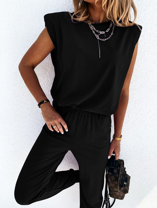 Damen lässiger Jumpsuit mit weichem, elastischem Material und modischem Cut EB