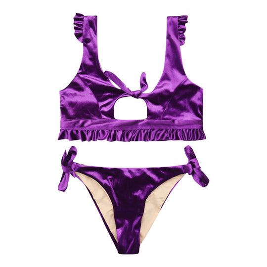 Damen Bikini-Set mit dezentem Cut-Out und Rüschendetails EB