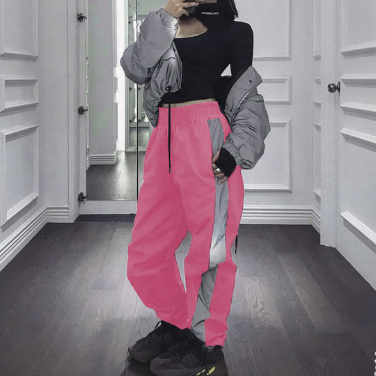 Damen Sportliches Jogginganzug mit reflektierenden Akzenten EB
