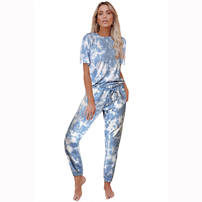 Damen lässiges und modisches Freizeitset im Batik-Stil EB