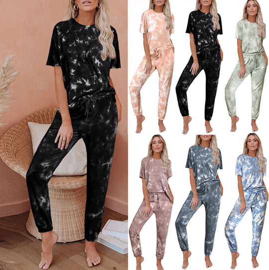 Damen lässiges und modisches Freizeitset im Batik-Stil EB