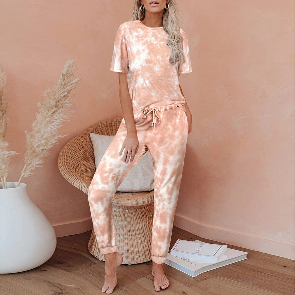 Damen lässiges und modisches Freizeitset im Batik-Stil EB