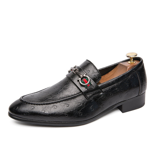 Herren Elegante Mokassins aus hochwertigem Leder mit modischem Schnallenverschluss EB