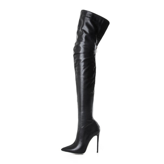 Heidi-Mode | Überknee Stiefel mit Ener Ferse und Reißverschluss
