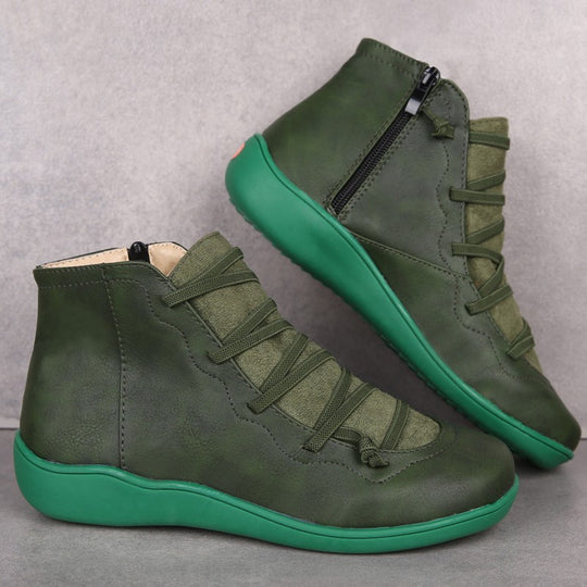 Damen modische Sneakerboots mit robustem High-Top-Design und seitlichem Reißverschluss EB