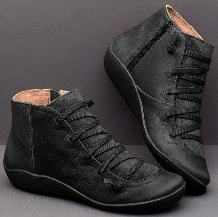 Damen modische Sneakerboots mit robustem High-Top-Design und seitlichem Reißverschluss EB