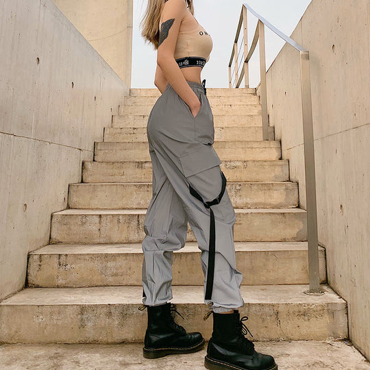 Damen Cargo-Hose mit praktischen Taschen und verstellbarem Bund EB