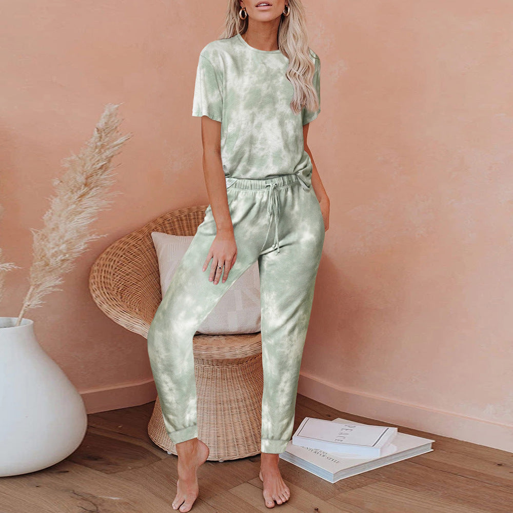 Damen lässiges und modisches Freizeitset im Batik-Stil EB