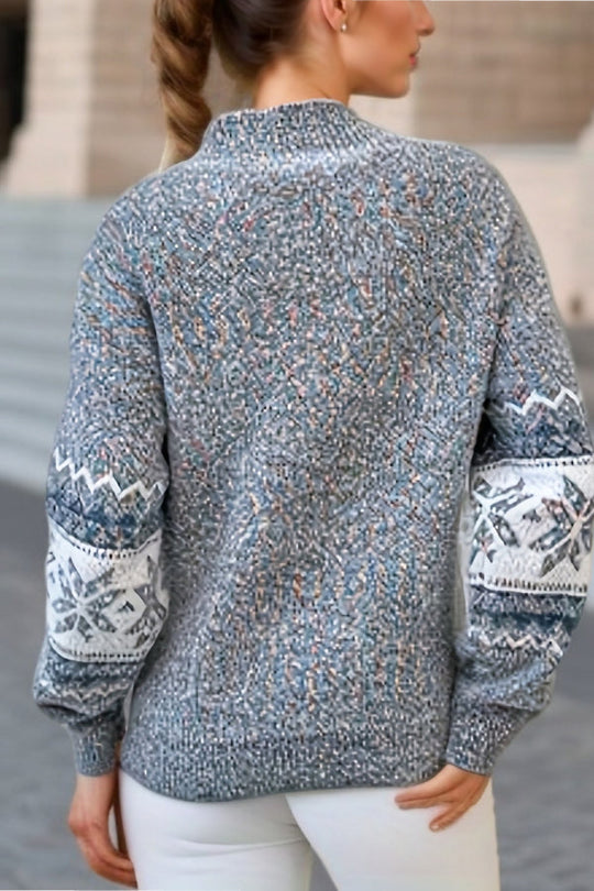 EB | Schicker Weihnachts-Turtleneck mit Schneeflockenpullover