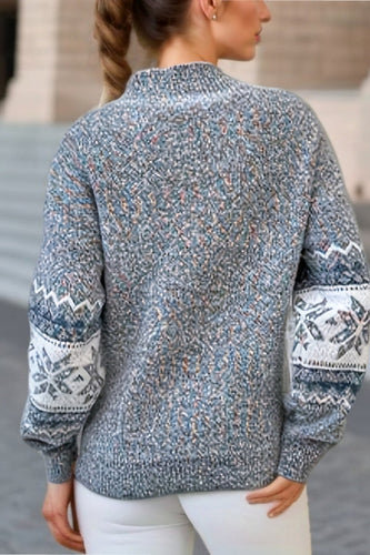 EB | Schicker Weihnachts-Turtleneck mit Schneeflockenpullover