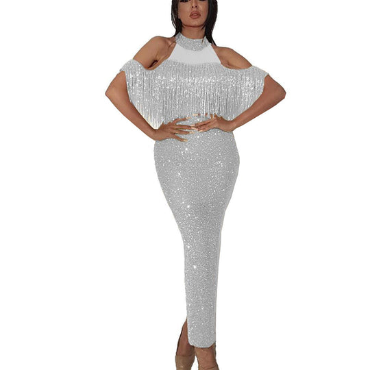 Damen Funkelndes Glamour Abendkleid EB