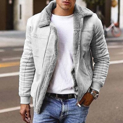 Herrenjacke mit wärmendem Sherpa-Futter EB