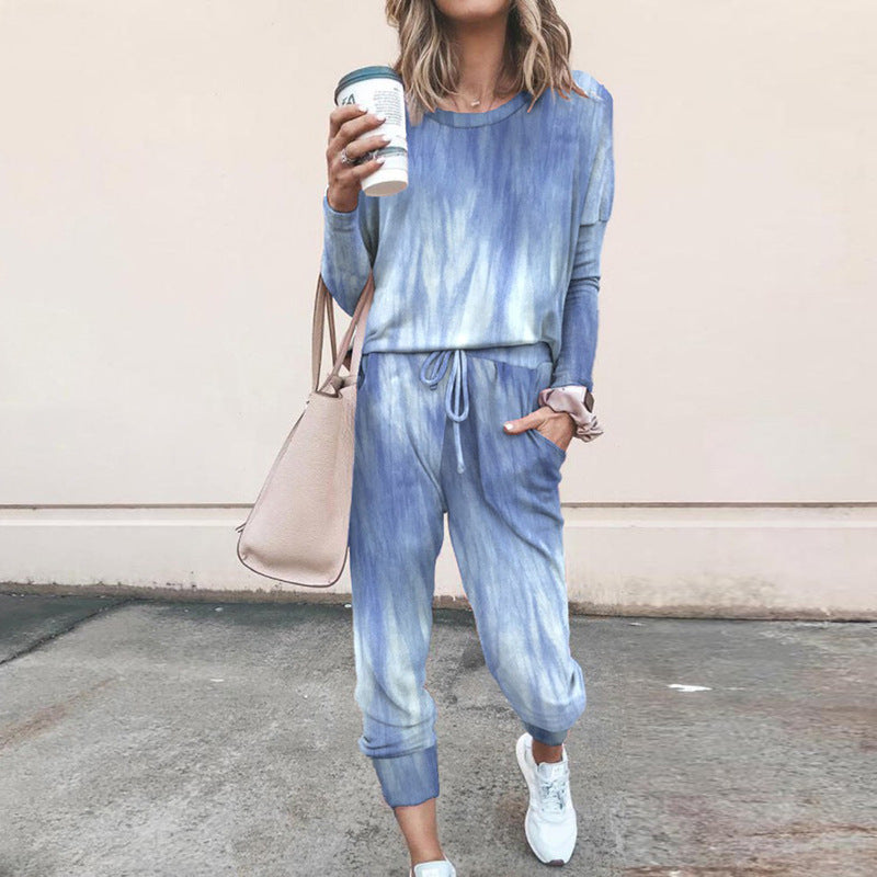 Damen Sweatpants-Set mit Sternen-Print und elastischem Bund EB