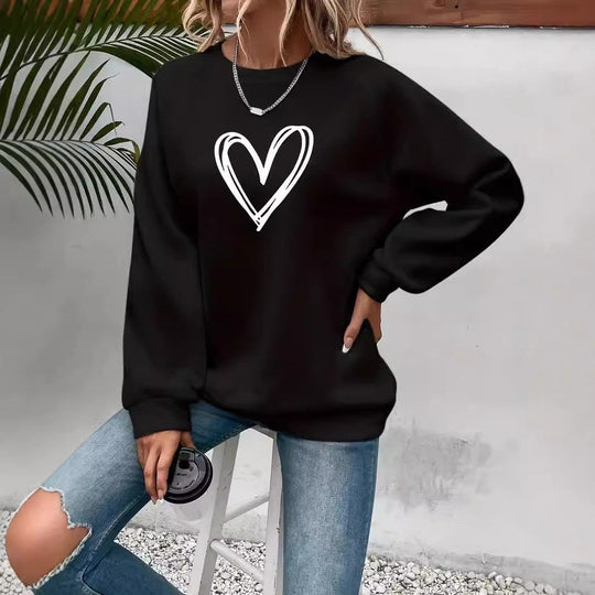 EB | Print Rundhals-Langarmsweatshirt