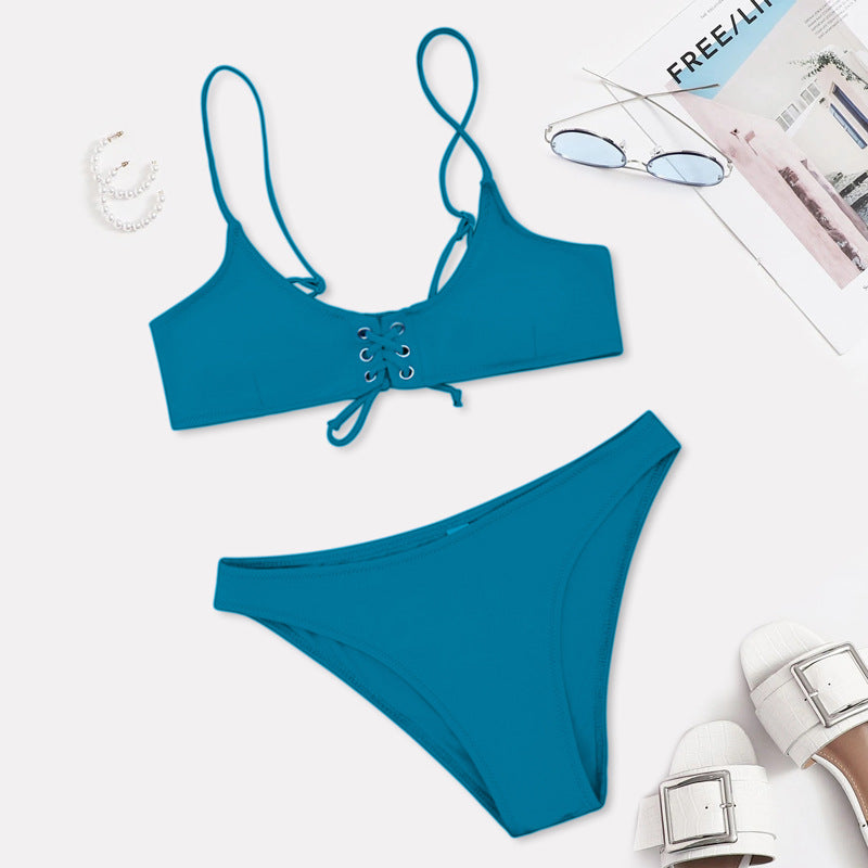 Damen Bikini mit raffiniertem Schnür-Design EB
