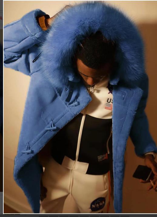 Herren eleganter Parka mit luxuriösem Kunstfellkragen EB