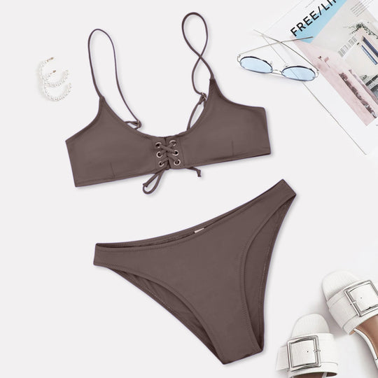 Damen Bikini mit raffiniertem Schnür-Design EB