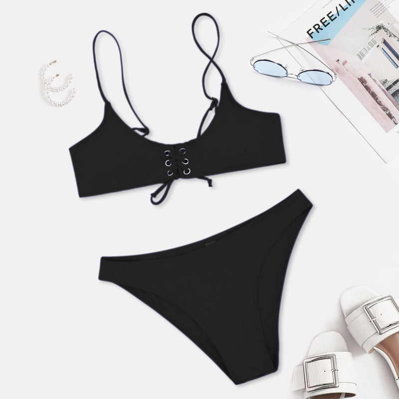 Damen Bikini mit raffiniertem Schnür-Design EB