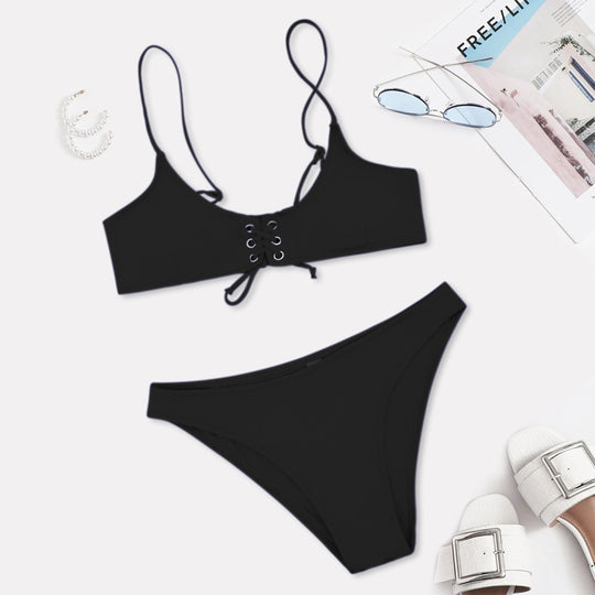 Damen Bikini mit raffiniertem Schnür-Design EB
