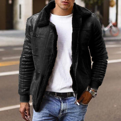 Herrenjacke mit wärmendem Sherpa-Futter EB