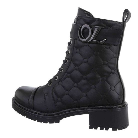 Gefütterte schwarze Stiefeletten EB EB