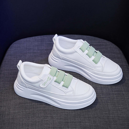 Damen Bequeme Slip-On Sneakers mit klassischem Design und elastischen Riemen EB