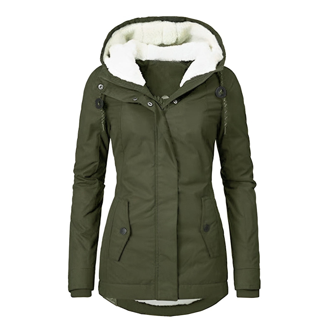 EB | Warmer Plissierte Jacke mit Kapuze für Frauen
