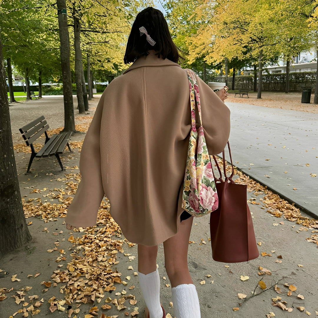 EB | Oversized Mantel mit doppelreihiger Knopfleiste für Damen
