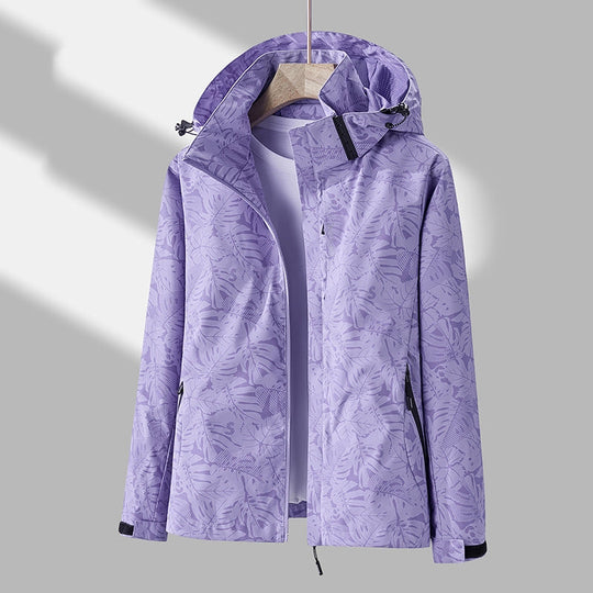 EB | Stilvolle Damen-Outdoor-Jacke mit Muster und Kapuze