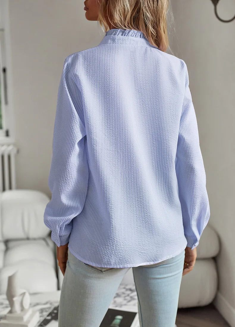EB | Bluse mit Rüschendetails Leicht und Stilvoll Femininer Touch