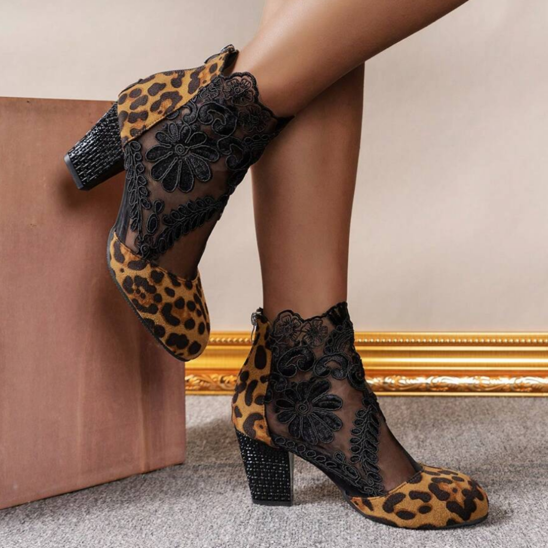 EB | Bestickte High-Heel-Stiefel - Trendy Footwear