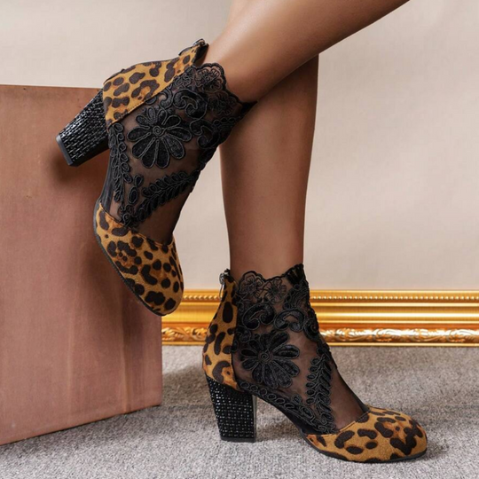EB | Bestickte High-Heel-Stiefel - Trendy Footwear