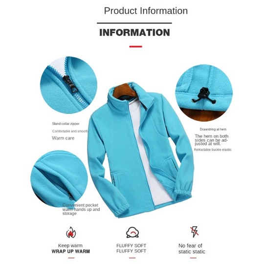 EB | Fleecejacke Damen Reißverschluss-Fleece mit Stehkragen