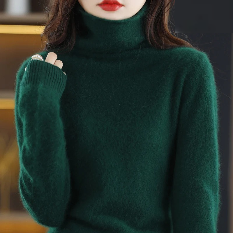 EB | Pullover Damen Weicher Rollkragenpullover, Warm & Luxuriöses Design