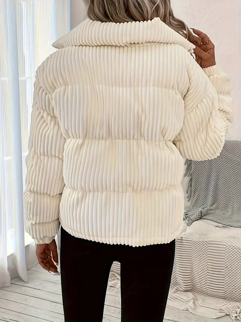 EB | Gerippte Pufferjacke mit Reißverschluss