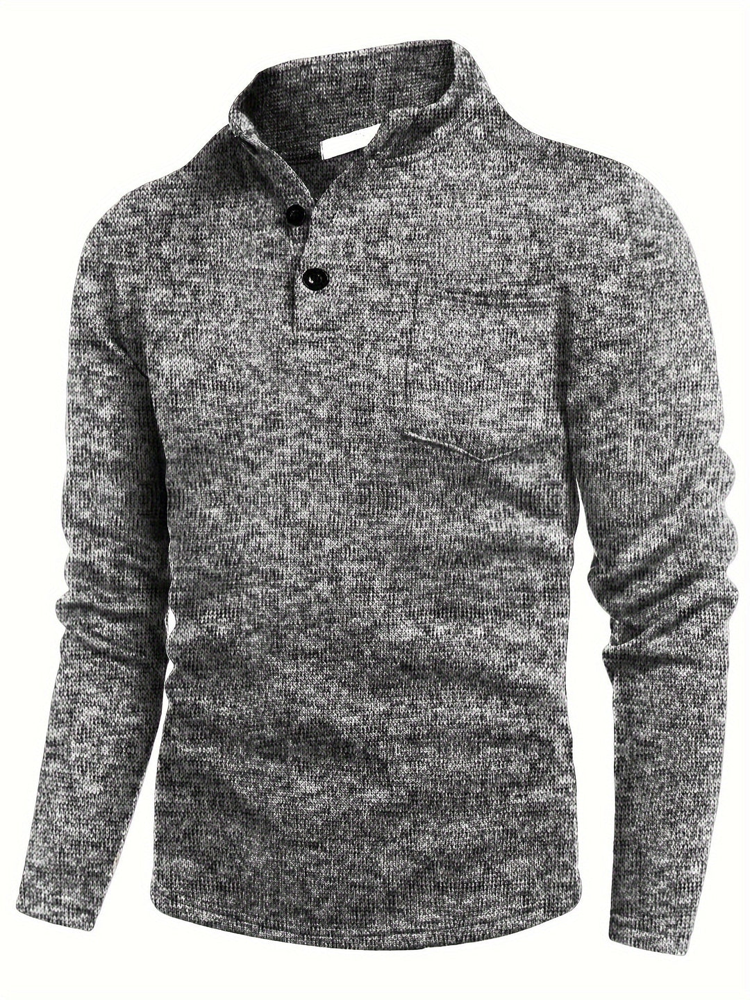 EB | Lässiger Pullover mit Knopfdetails Baumwollmischung Komfort und Stil