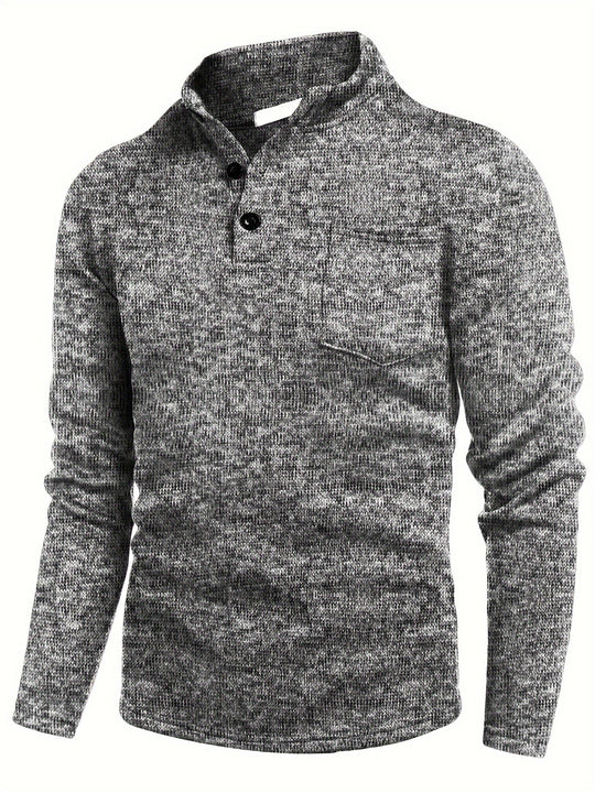 EB | Lässiger Pullover mit Knopfdetails Baumwollmischung Komfort und Stil