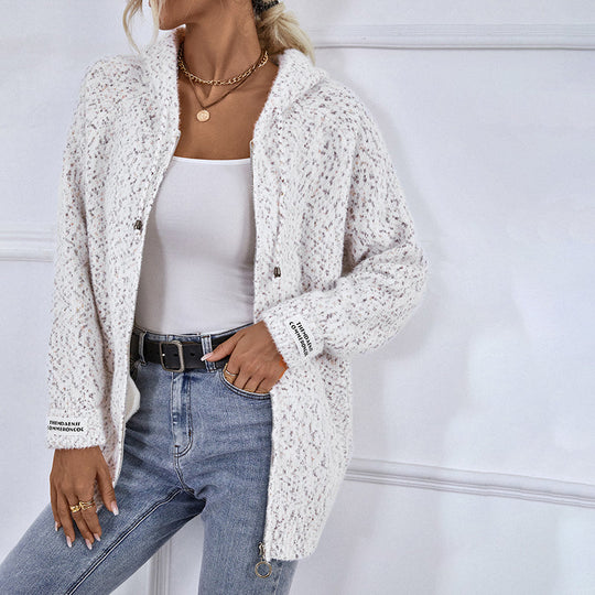EB | Gestrickter Strickjacke mit Kapuze