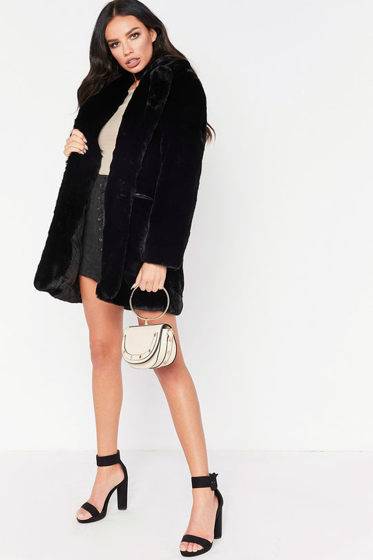Damen Luxuriöse Plüschjacke im Oversized-Schnitt EB