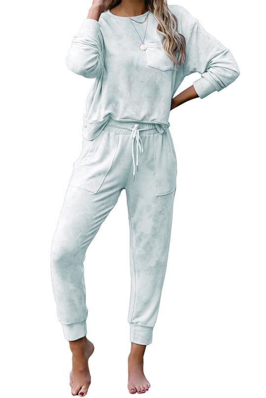 Damen bequemer Freizeitanzug im stylischen Batikdesign EB
