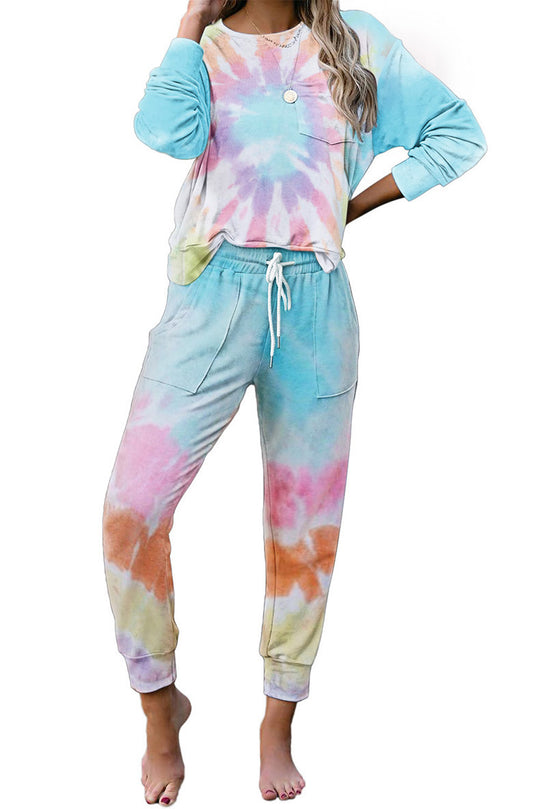 Damen bequemer Freizeitanzug im stylischen Batikdesign EB