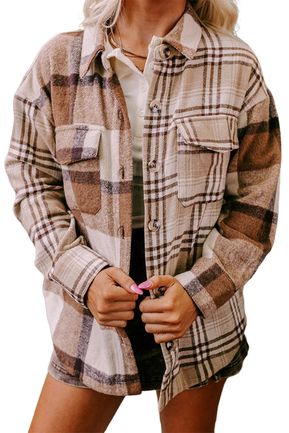 EB | Lässiges Karierter Overshirt Zeitloses Design und Komfort Perfekt für Layering