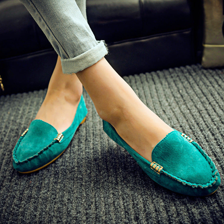 Damen nan bequeme Veloursleder Mokassins mit gepolsterter Innensohle EB