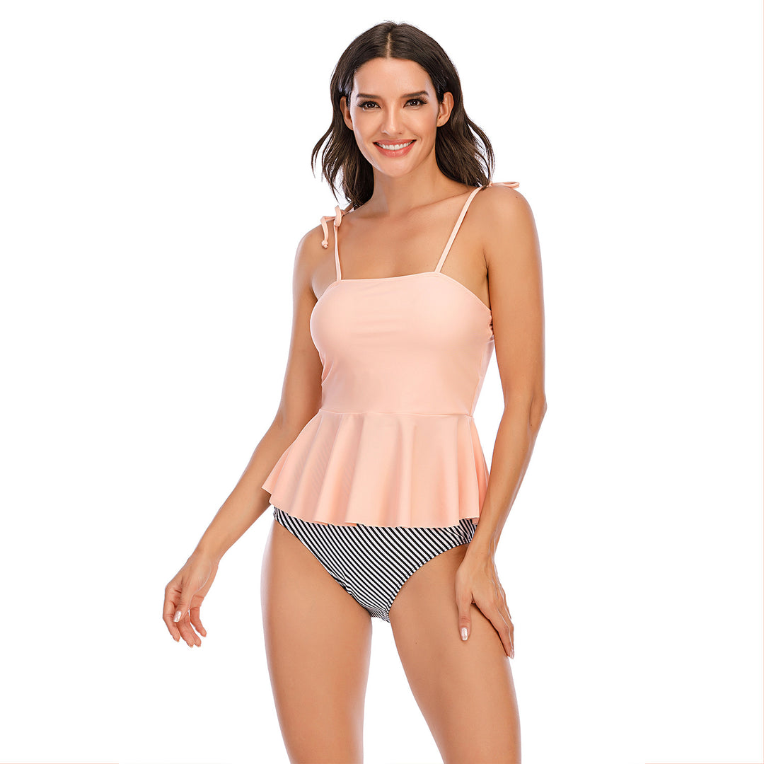 Damen Oberteil-Badeanzug mit schwingendem Design EB