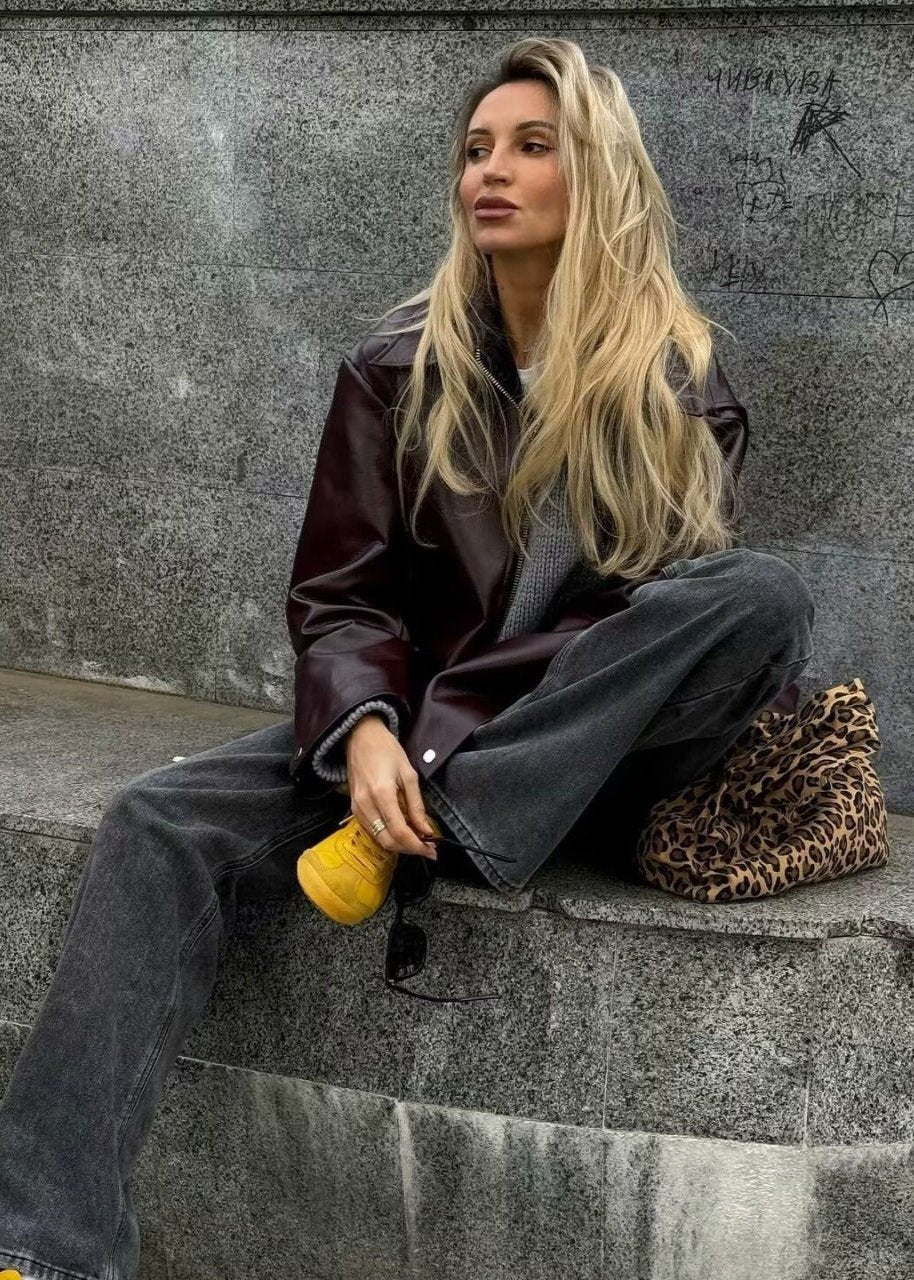 EB | Kunstleder Reißverschlussjacke - Müheloser Edge