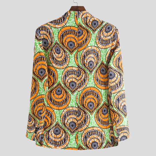 Damen Blazer mit auffälligem afrikanischen Muster und modernem Schnitt EB