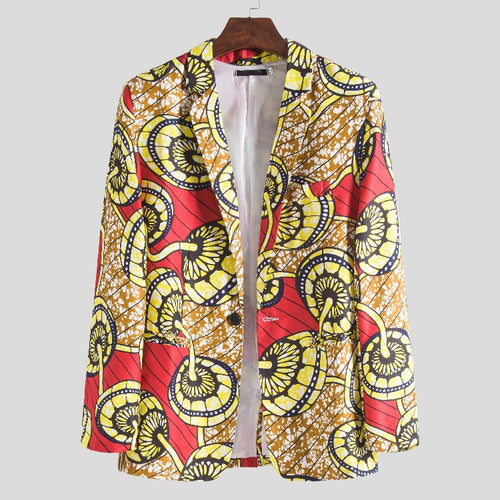 Damen Blazer aus hochwertigem afrikanischem Stoff mit modernem Muster EB