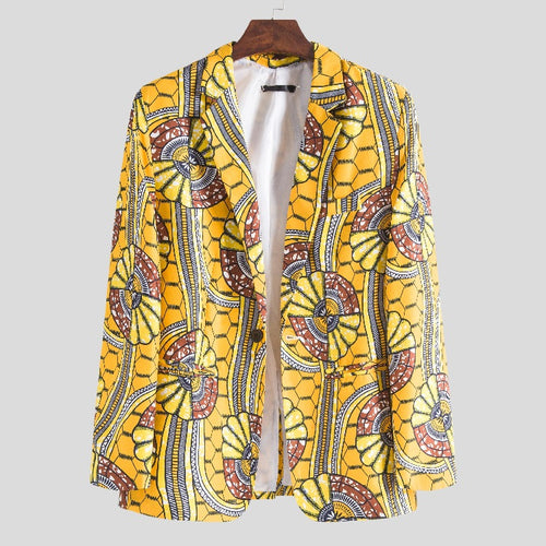 Damen Blazer mit auffälligem afrikanischen Muster und modernem Schnitt EB